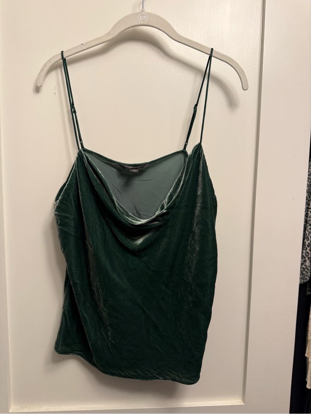 Banana Republic Forest Green Velvet Cowl Neck Cami